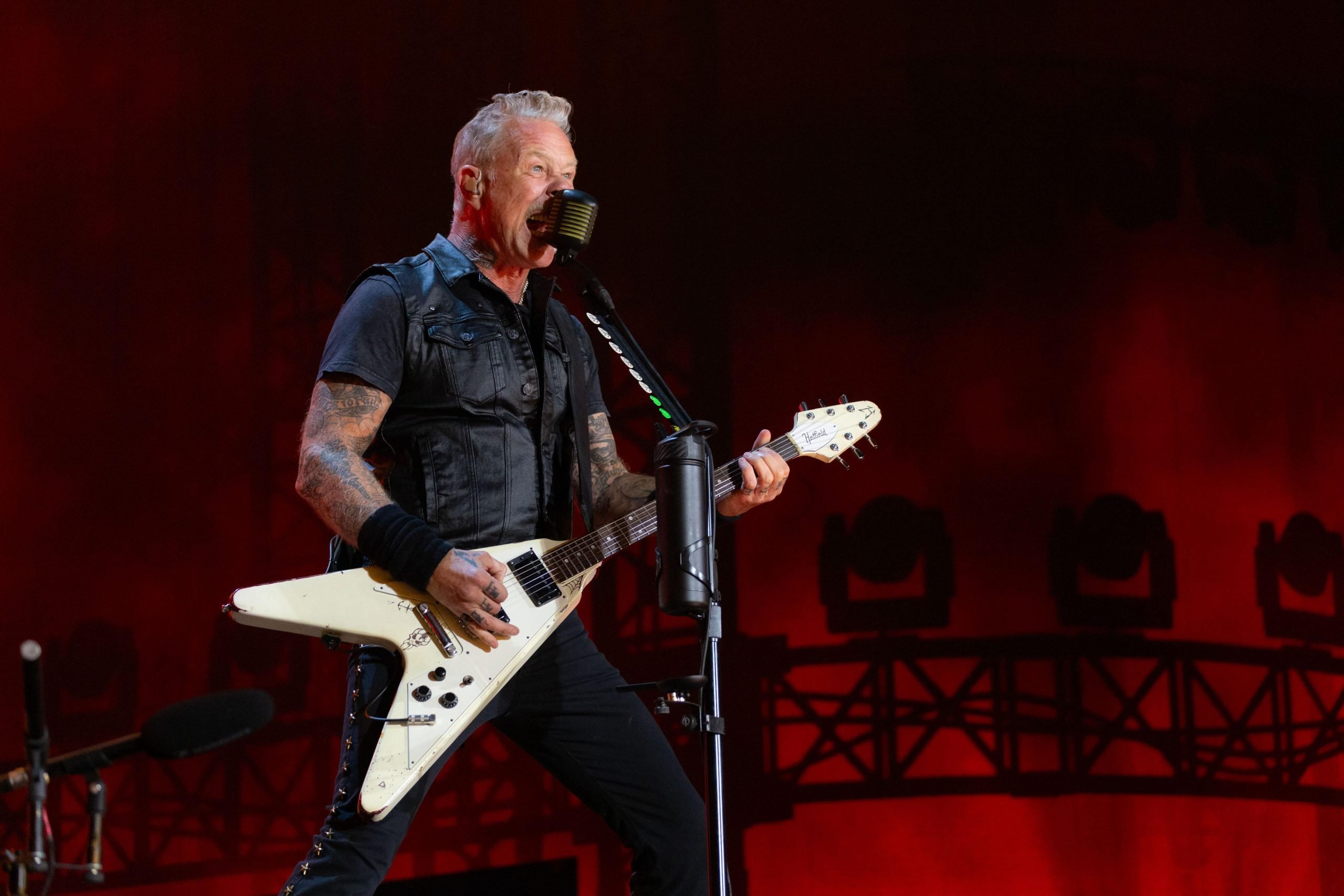 Metallica performs at PowerTrip in Indio, California on October 8, 2023