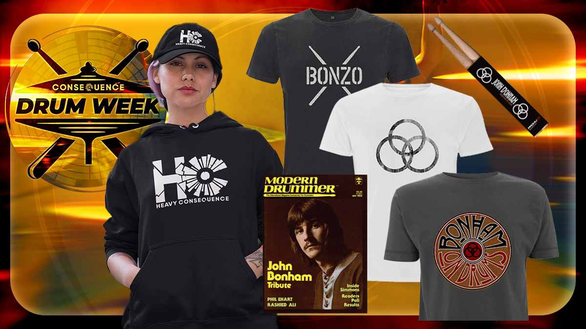 Win a Drum Week Prize Pack: John Bonham Signature Set, 1-Year of Modern Drummer, Heavy Consequence Merch