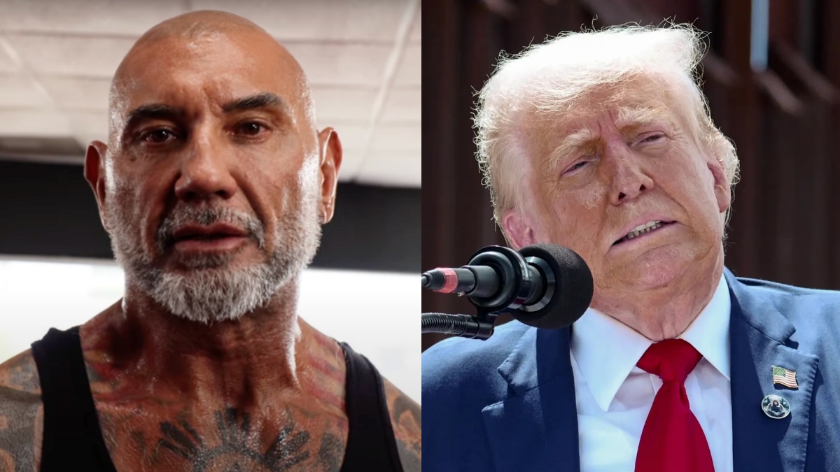 Dave Bautista se moque du Tough Guy Act de Trump