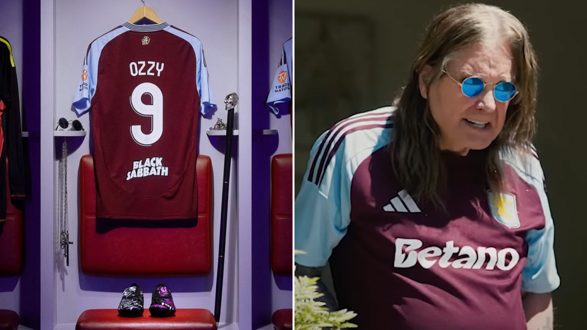 Aston Villa and Adidas Collab with Black Sabbath and Ozzy Osbourne on Soccer Jersey and Cleats